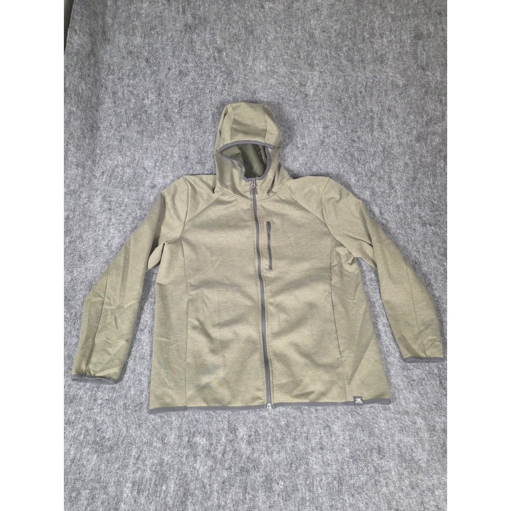ZeroXposur Sweater Fleece Hoodie Men XL Green Heather Full Zip Outdoor Jacket XL